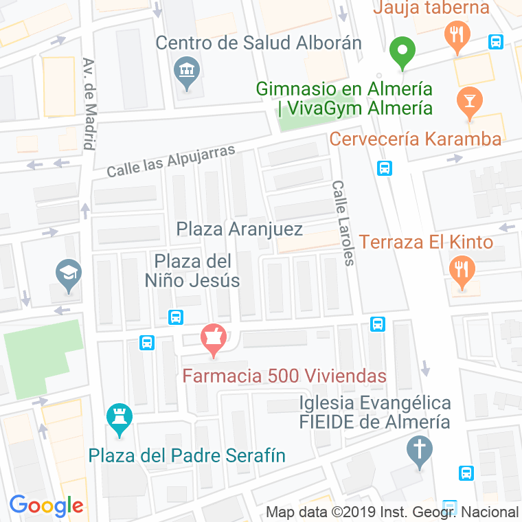 Código Postal calle Alsodux en Almería