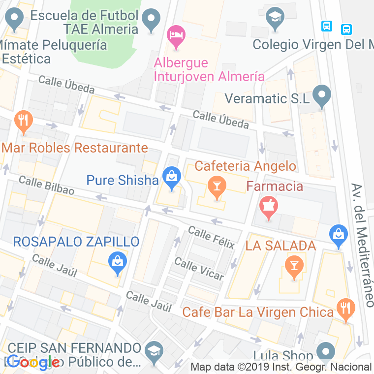 Código Postal calle Ayamonte en Almería