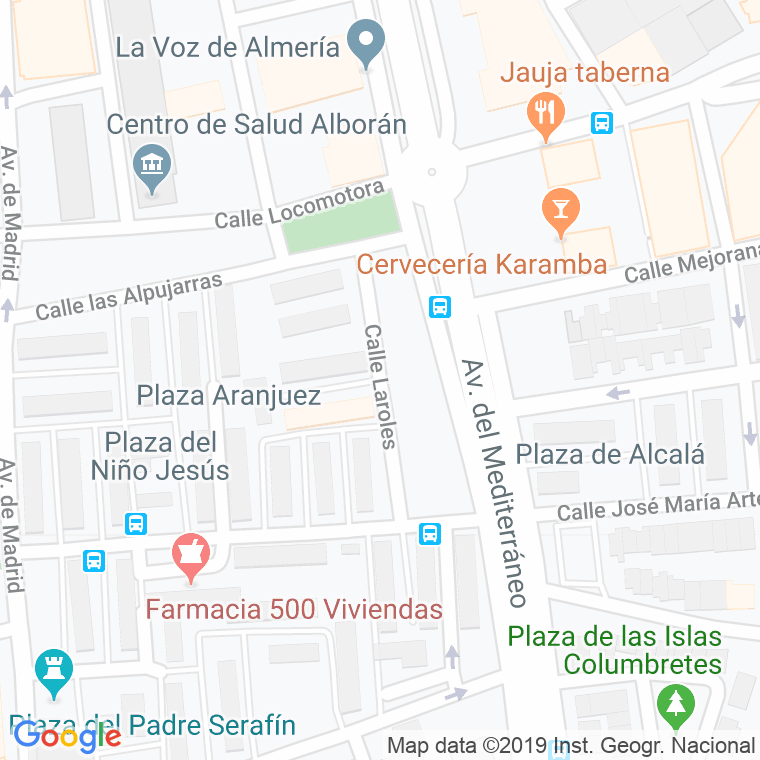 Código Postal calle Berja en Almería