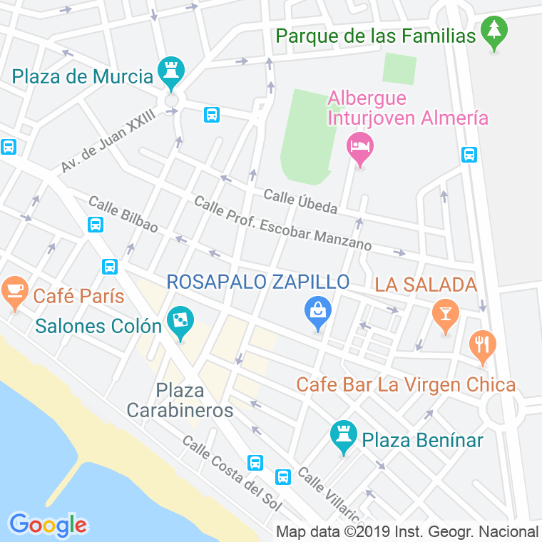 Código Postal calle Bilbao en Almería