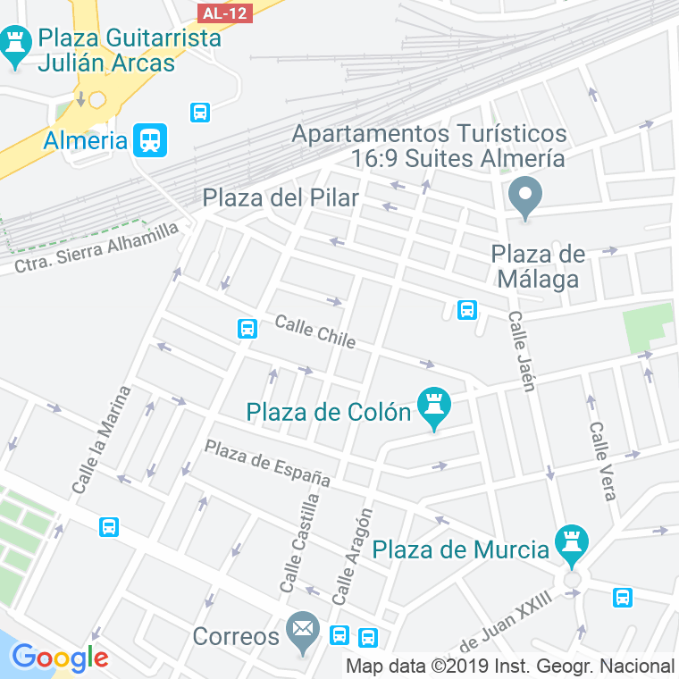 Código Postal calle Chile en Almería