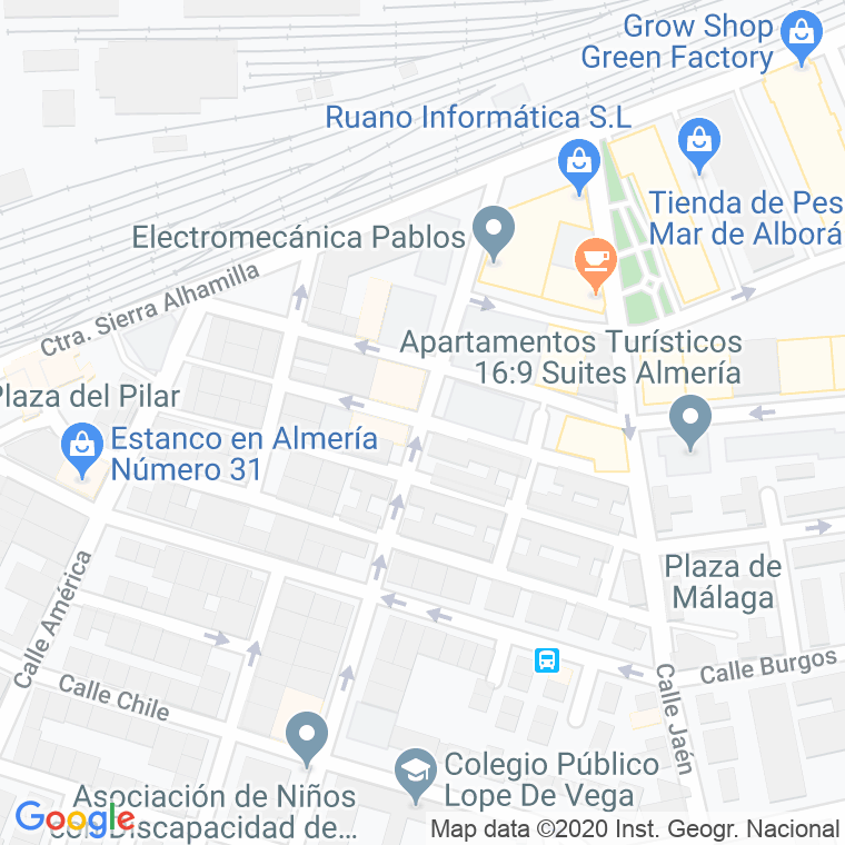 Código Postal calle Cruzada en Almería