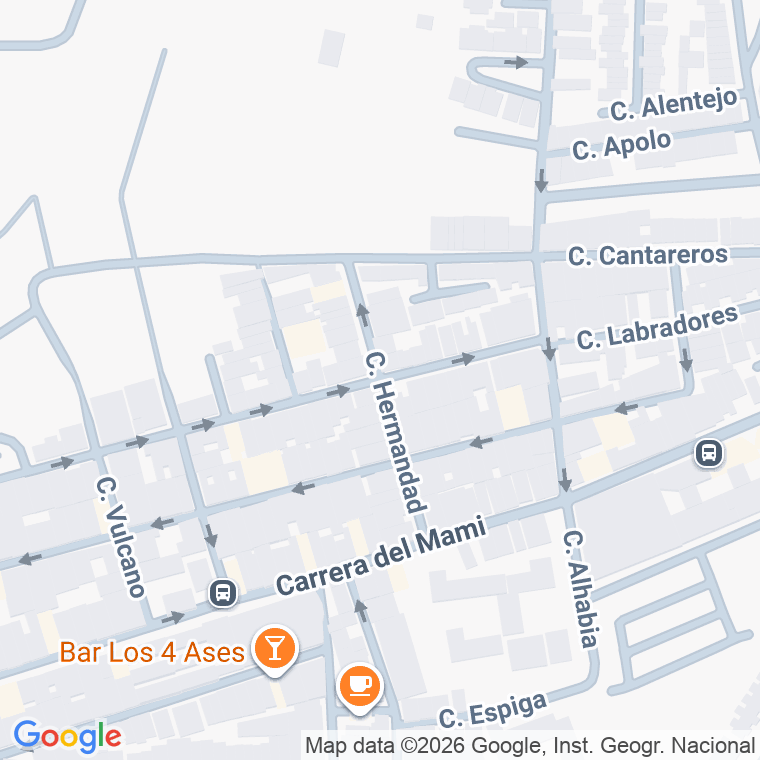 Código postal de Calle Hdad. Donantes de Sangre en Almeria