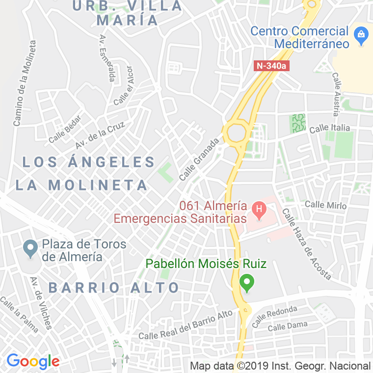 Código Postal calle Amatisteros, rambla (Pares Del 2 Al 0) en Almería