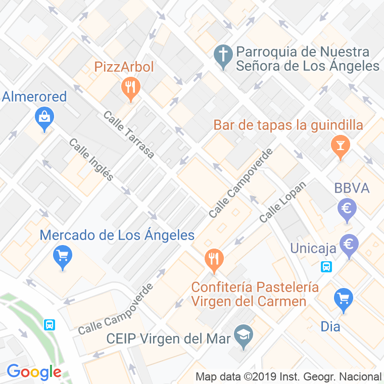 Código Postal calle Campoblanco en Almería