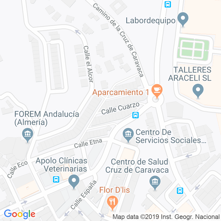Código Postal calle Cuarzo en Almería