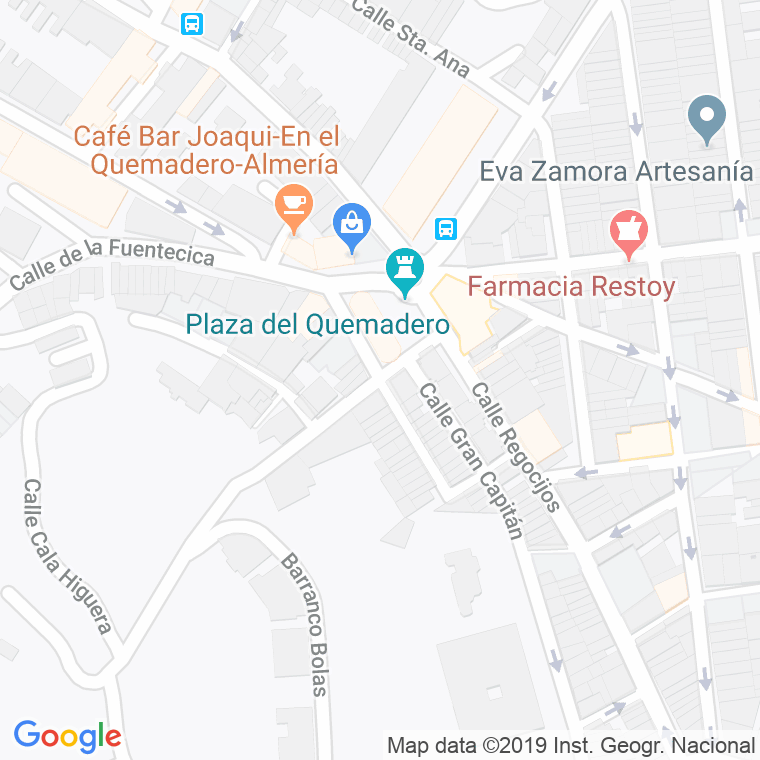 Código Postal calle Encantada Alta en Almería