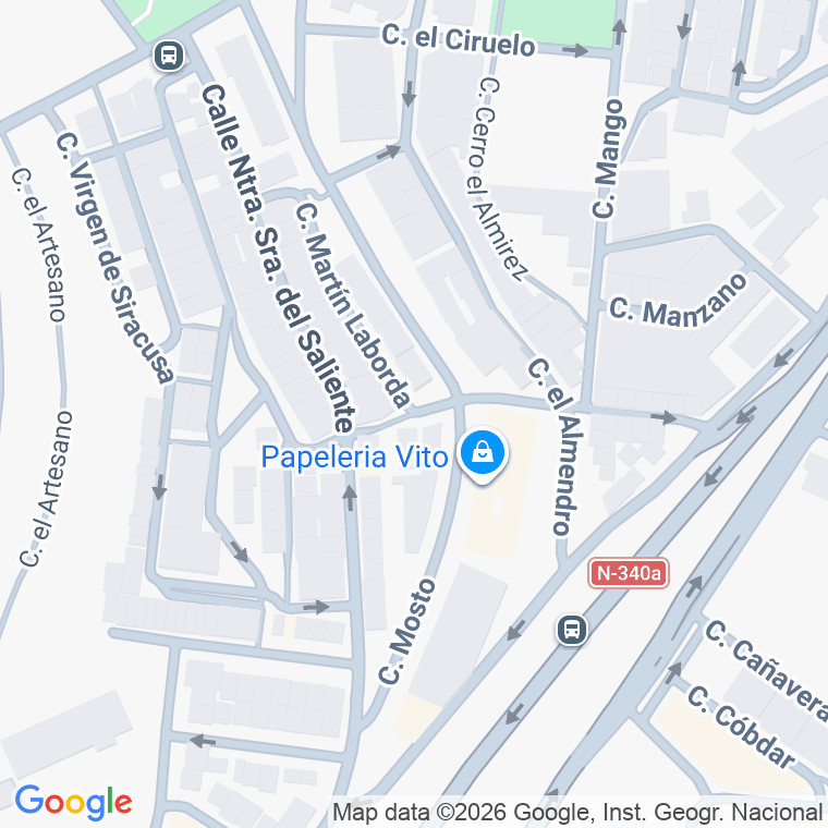 Código postal de Calle Nuestra Señora de Gador en Almeria