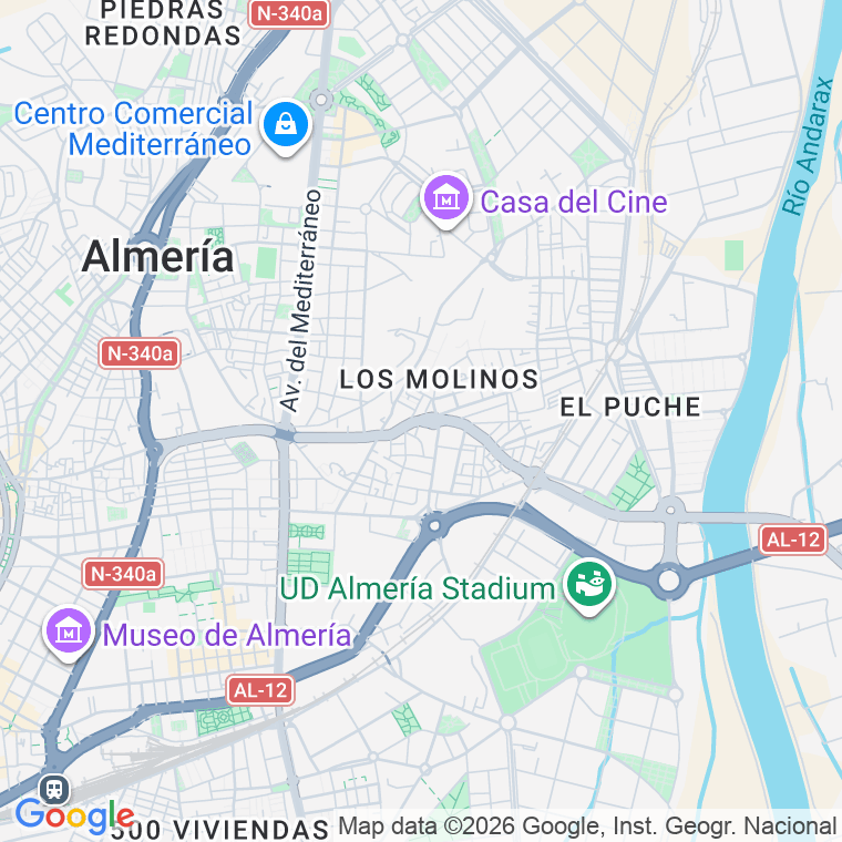 Código postal de Ctra Nijar los Molinos en Almeria