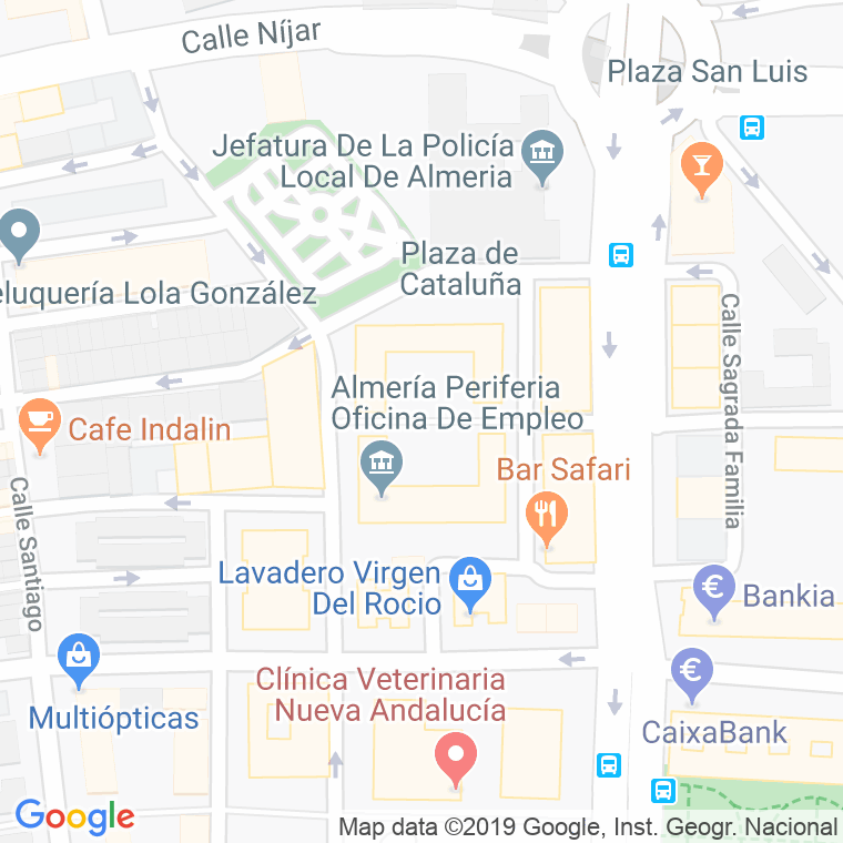 Código Postal calle Antonio Gaudi, plaza en Almería