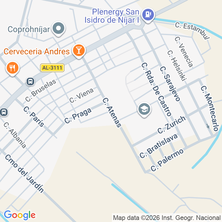 Código postal de Calle Atenas en San Isidro de Nijar