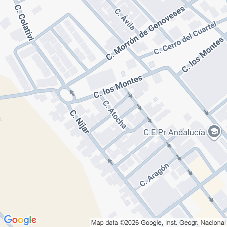 Código postal de Calle Merida en San Isidro de Nijar