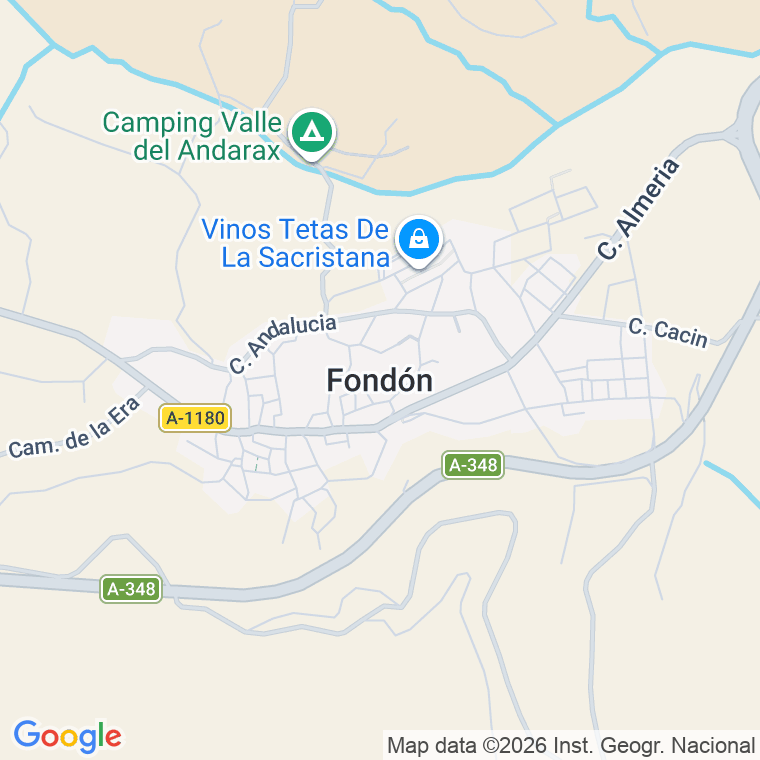 Código postal de Calle Campana en Fondon