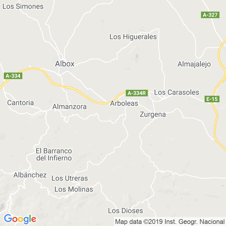 Código Postal de Arboleas en Almería