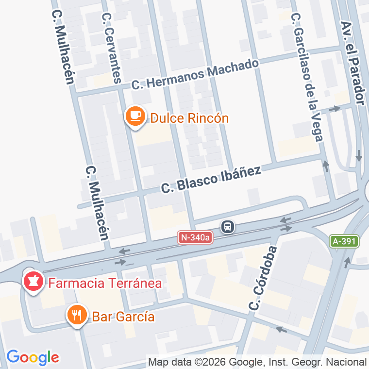 Código postal de Calle Blasco Ibañez en Parador Hortichuelas (el)