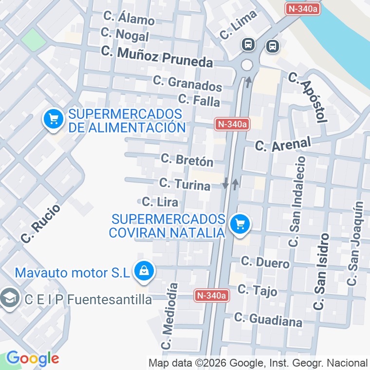 Código postal de Calle Turina en Puente del Rio
