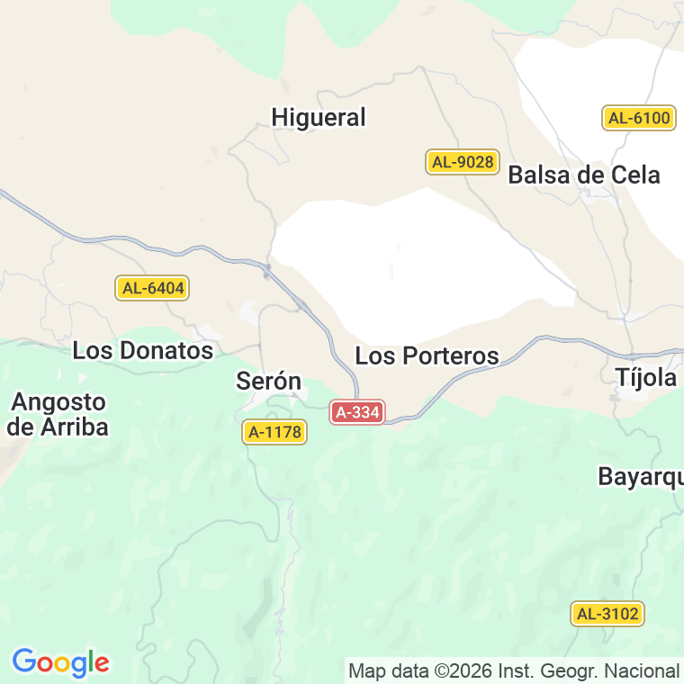 Código postal de Frajali bajo en Almería