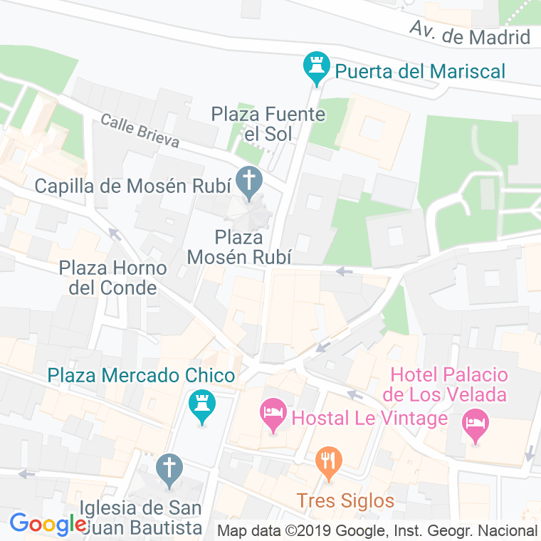 Código Postal calle Bracamonte en Ávila