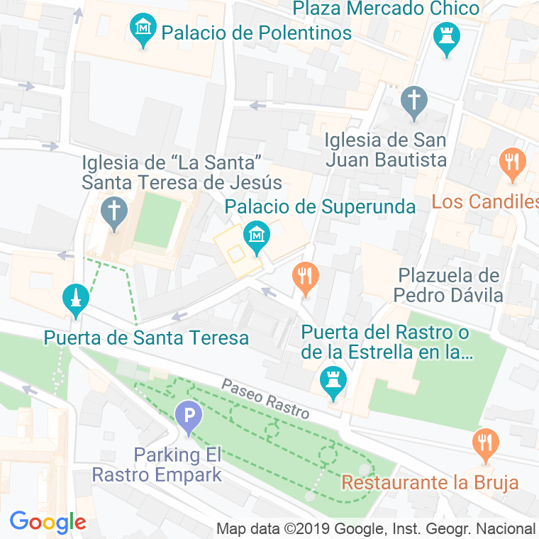 Código Postal calle Corral De Las Campanas, Del, plaza en Ávila