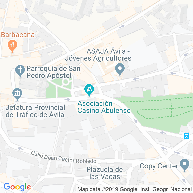 Código Postal calle Gabriel Y Galan en Ávila
