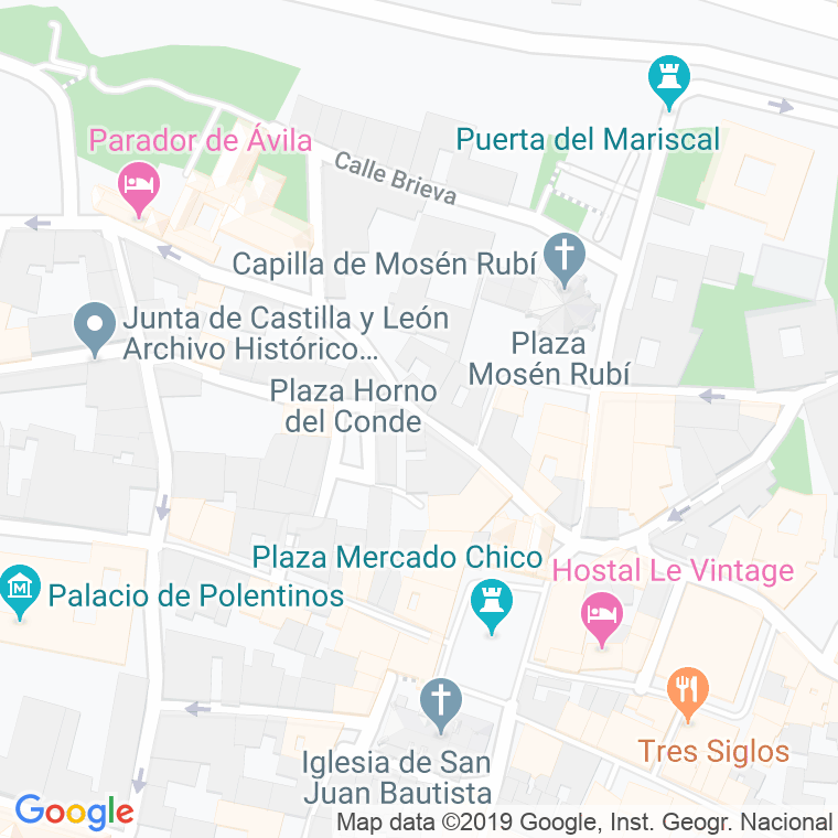 Código Postal calle Marques De Benevites en Ávila
