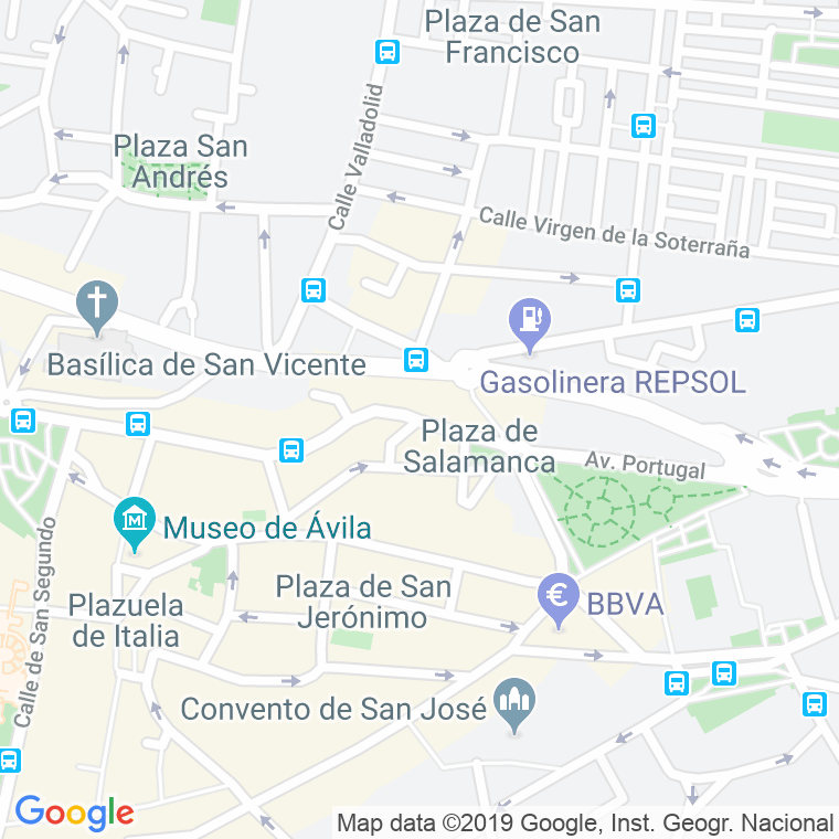 Código Postal calle Portugal, avenida en Ávila