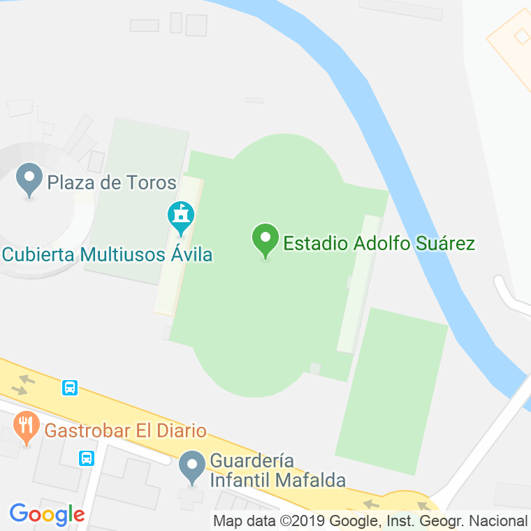 Código Postal calle Estadium Adolfo Suarez, zona en Ávila