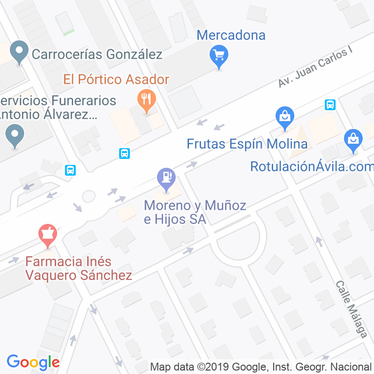 Código Postal calle Fuente De La Dueña en Ávila