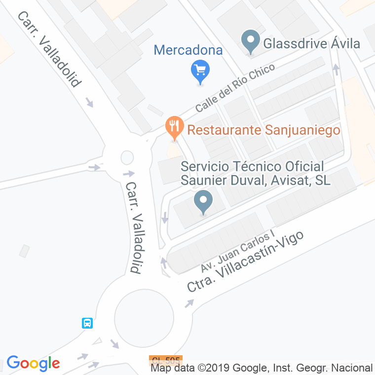 Código Postal calle Rio Adaja en Ávila