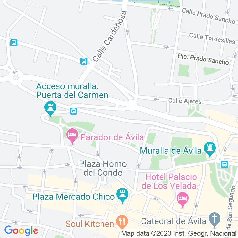 Código Postal calle Ronda Vieja, carretera en Ávila