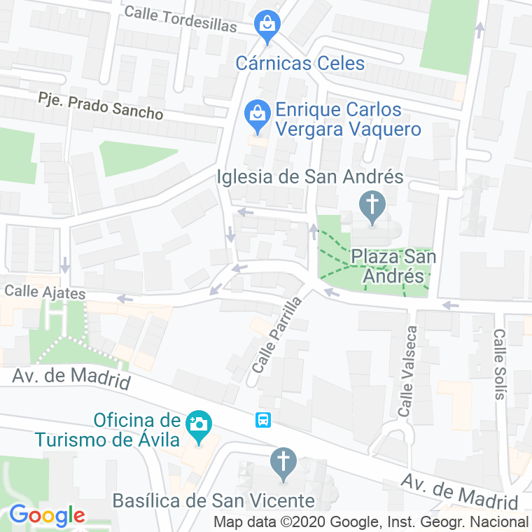 Código Postal calle San Andres, travesia en Ávila