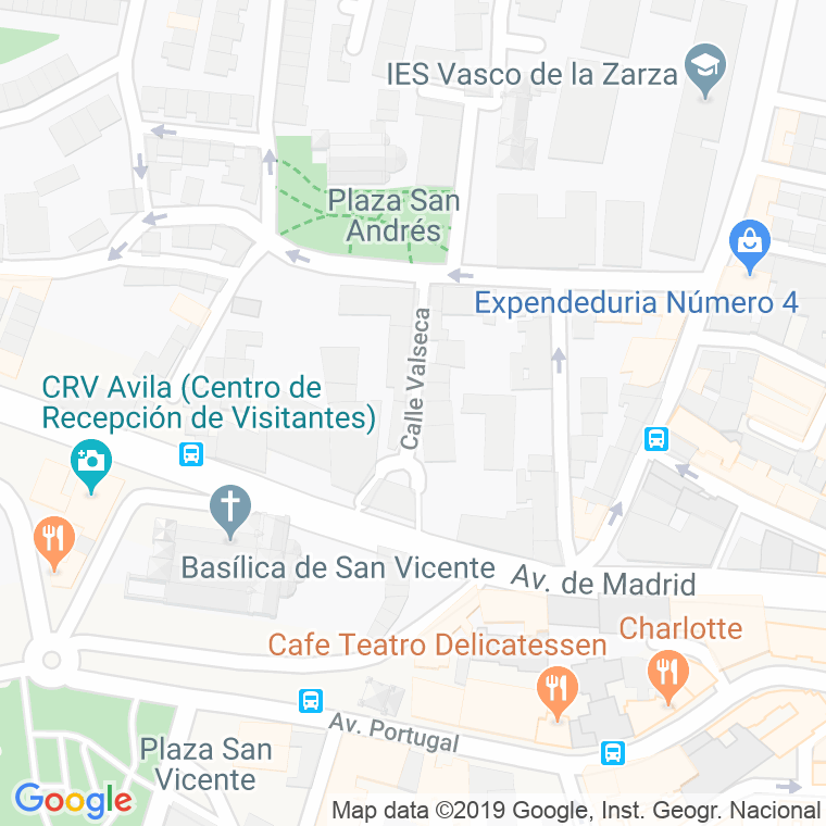 Código Postal calle Valseca en Ávila