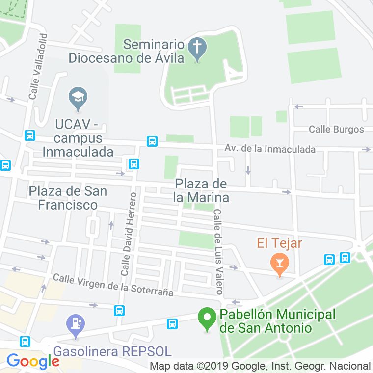 Código Postal calle Virgen De Las Angustias en Ávila