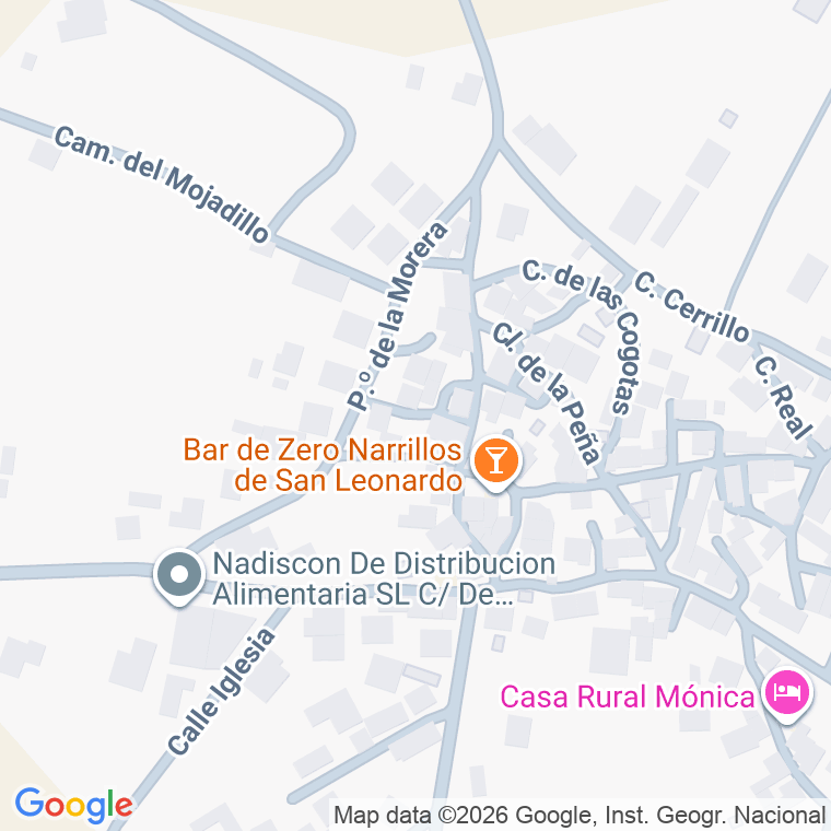 Código postal de Calle Lanchas, de las en Narrillos de San Leonardo