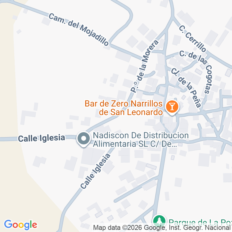 Código postal de Paseo Poetas, de los en Narrillos de San Leonardo