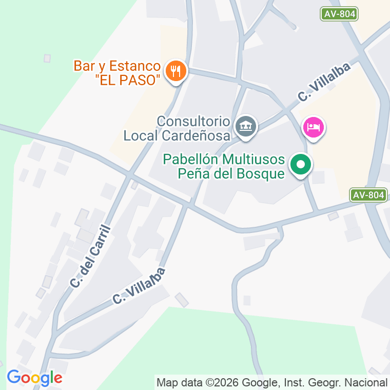 Código postal de Calle Villalba en Cardeñosa