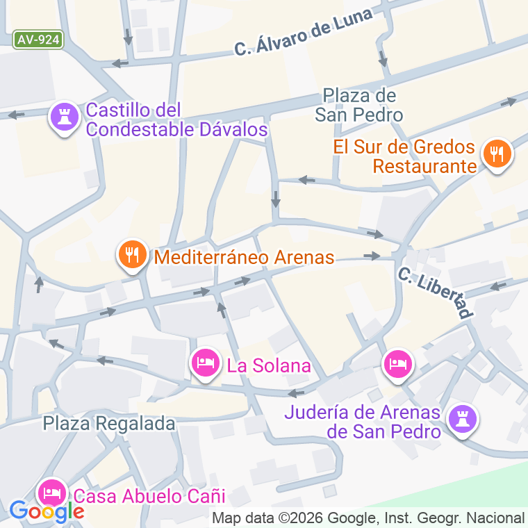 Código postal de Plaza del Ayuntamiento en Arenas de San Pedro