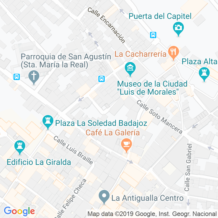 Código Postal calle Manuel Cancho Moreno en Badajoz
