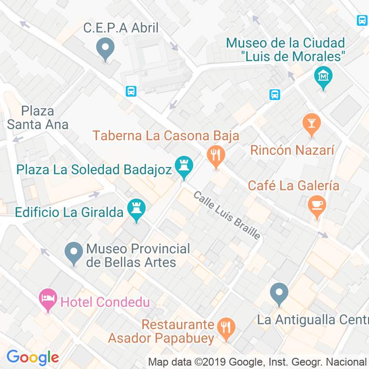 Código Postal calle Soledad, plazuela en Badajoz