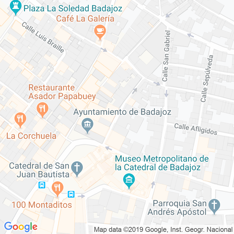 Código Postal calle Donoso Cortes en Badajoz