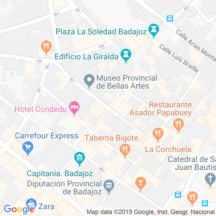 Código Postal calle Melendez Valdes   (Impares Del 1 Al 17)  (Pares Del 2 Al 14) en Badajoz