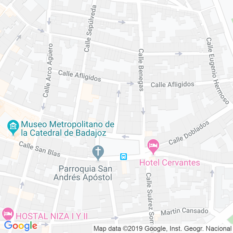 Código Postal calle Tardio en Badajoz