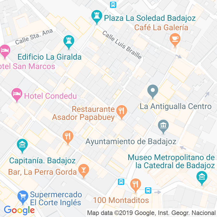 Código Postal calle Vicente Barrantes   (Impares Del 1 Al 9)  (Pares Del 2 Al 10) en Badajoz