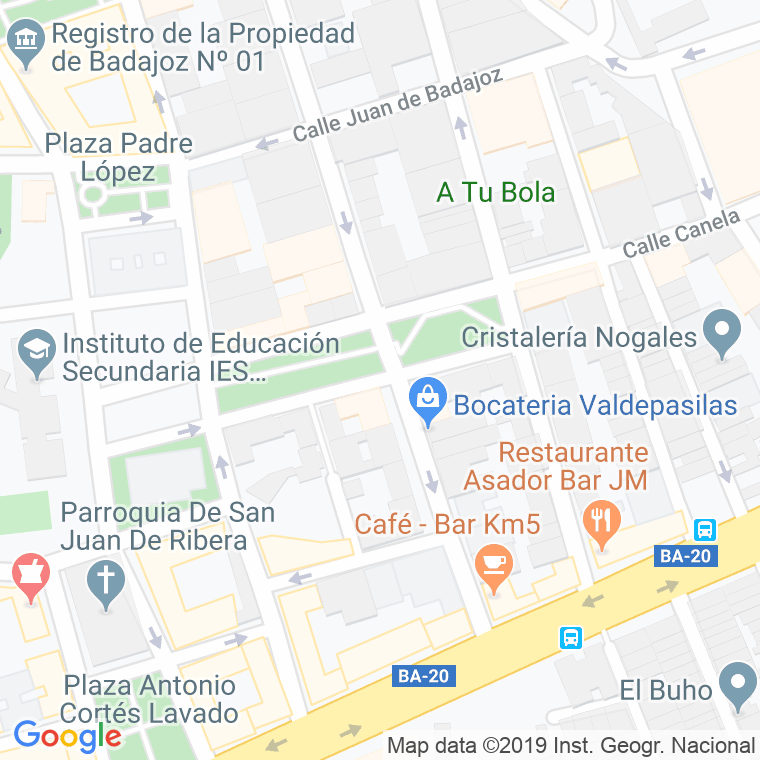 Código Postal calle Cecilio Reino, plaza en Badajoz
