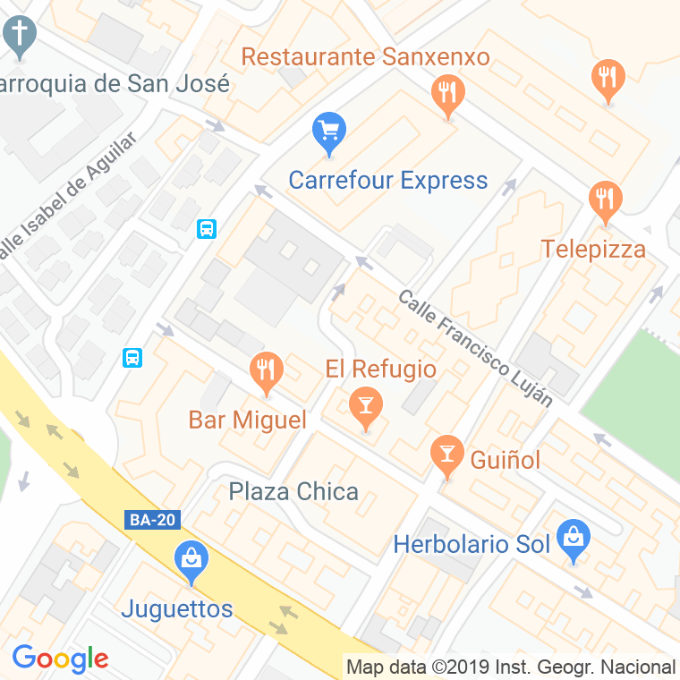 Código Postal calle Alberto Gonzalez Willemenot en Badajoz