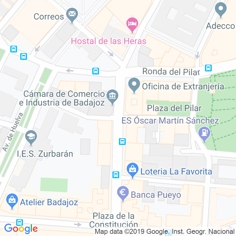 Código Postal calle Bomba, La en Badajoz