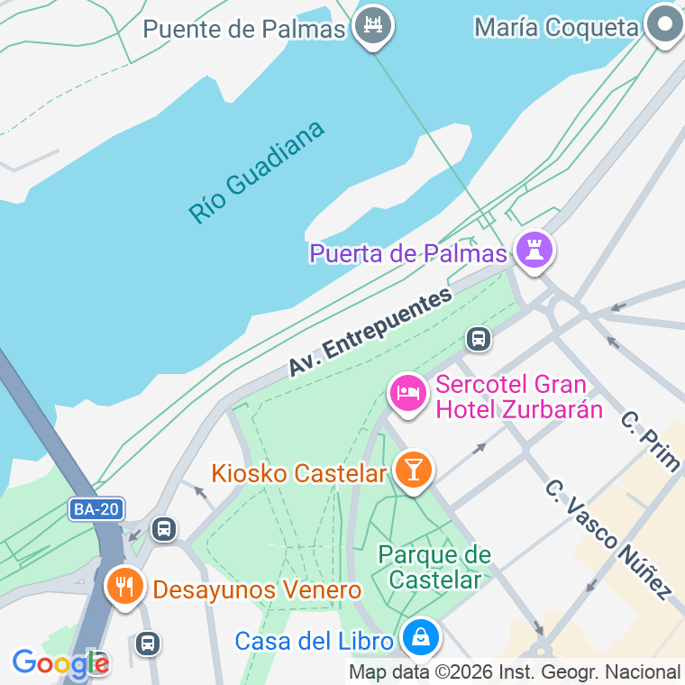 Código postal de Entrepuentes, Avenida en Badajoz
