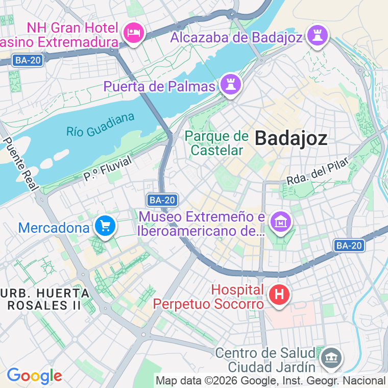 Código postal de Villanueva, Avenida en Badajoz