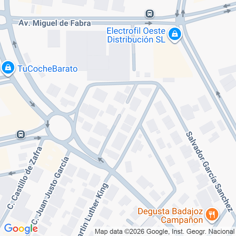 Código postal de Calle Felix Jesus Mendez Velard en Badajoz