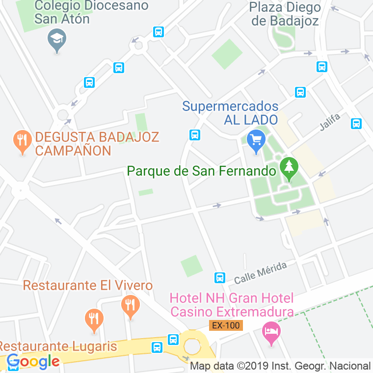 Código Postal calle Augusto Vazquez, avenida en Badajoz